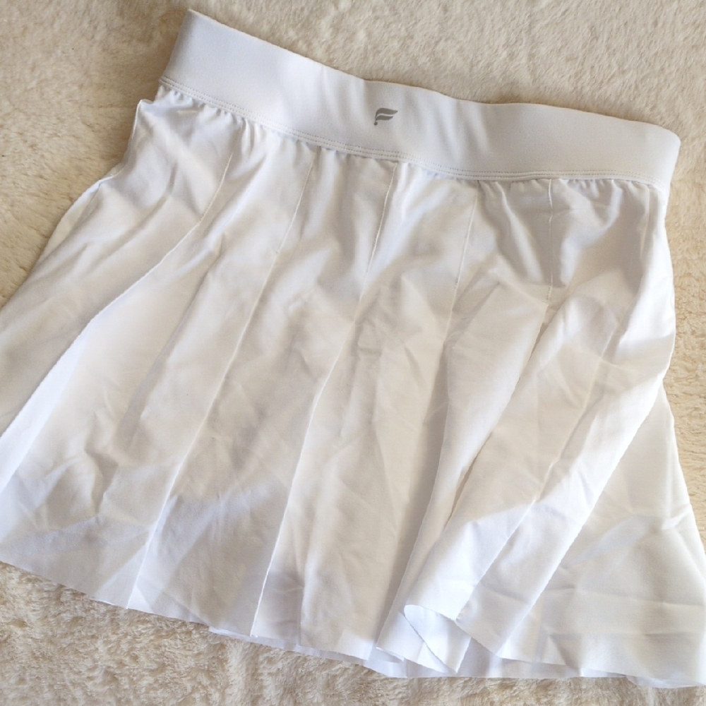 Fabletics White Pleated Skirt